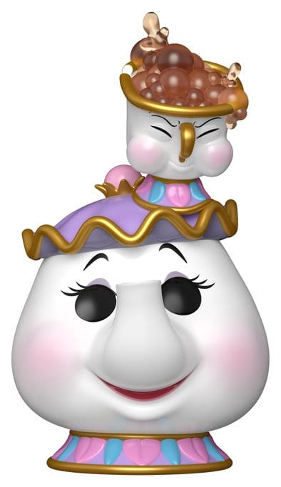 Funko Pop! Disney Mrs. Potts teapot with Chip the teacup on her lid, Beauty and the Beast