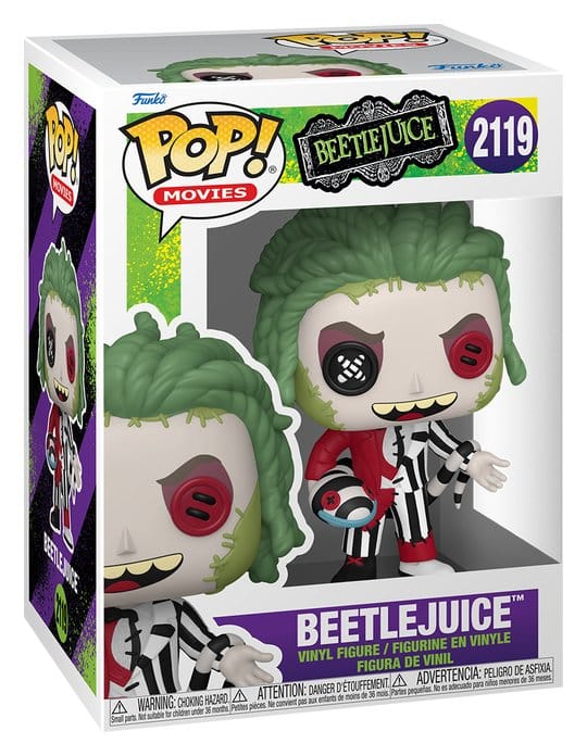 Beetlejuice Funko Pop! Movies Beetlejuice 2119 Patchwork vinyl figure in its window box