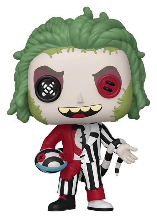 Funko Pop! Movies Patchwork Beetlejuice with button eyes and striped suit