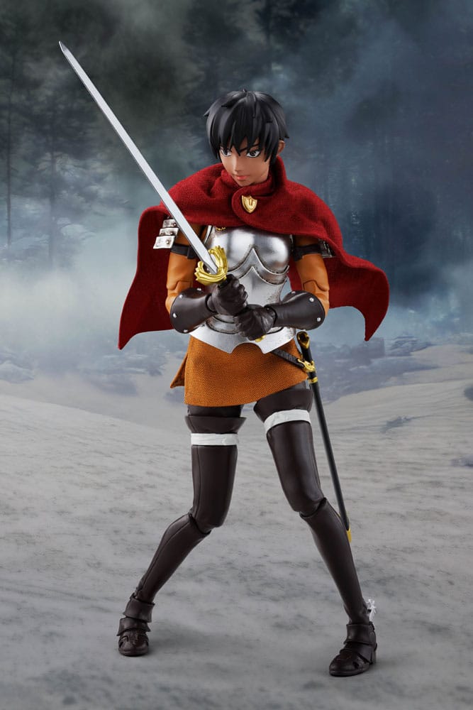 Berserk S.H.Figuarts Casca figure gripping her sword in both hands in a battle stance