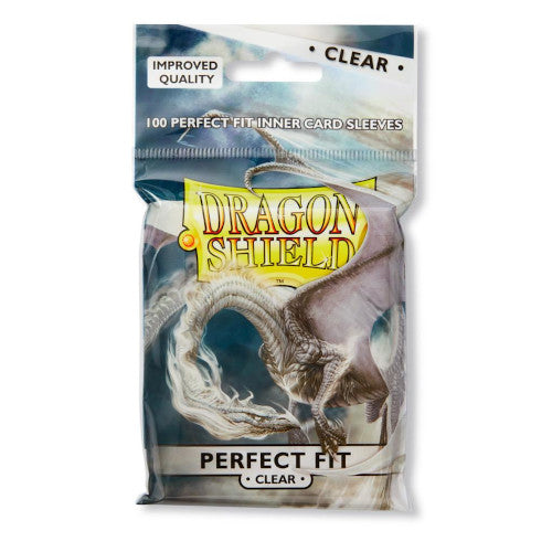 Dragon Shield - Perfect Fit Standard Size Sleeves 100pk - Clear - Loaded Dice