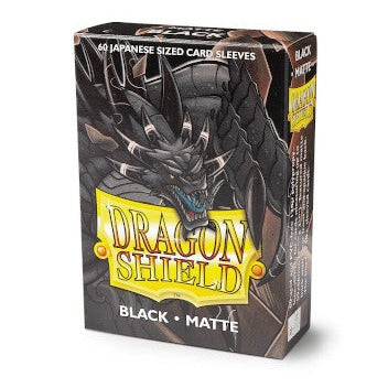 Dragon Shield - Matte Japanese Size Sleeves 60pk - Black - Loaded Dice