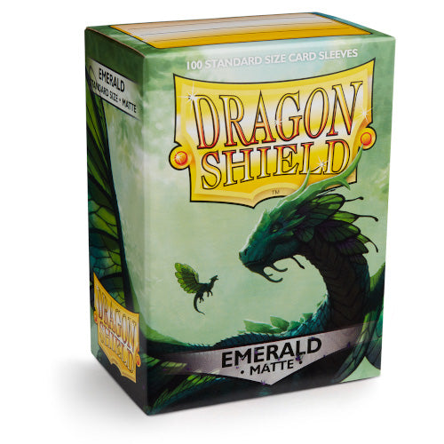 Dragon Shield - Matte Standard Size Sleeves 100pk - Emerald - Loaded Dice