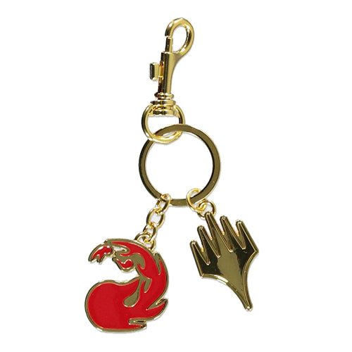 Magic: The Gathering - Red Mana Metal Keychain - Loaded Dice