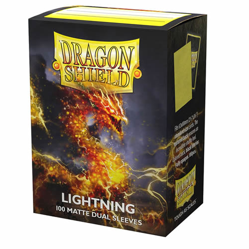Dragon Shield - Matte Dual Standard Size Sleeves 100pk - Lightning - Loaded Dice
