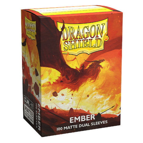 Dragon Shield - Matte Dual Standard Size Sleeves 100pk - Ember - Loaded Dice