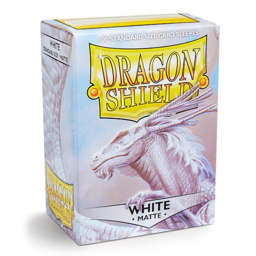 Dragon Shield - Matte Standard Size Sleeves 100pk - White - Loaded Dice