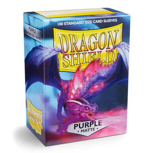Dragon Shield - Matte Standard Size Sleeves 100pk - Purple - Loaded Dice