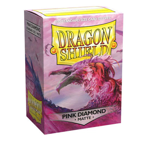 Dragon Shield - Matte Standard Size Sleeves 100pk - Pink Diamond - Loaded Dice