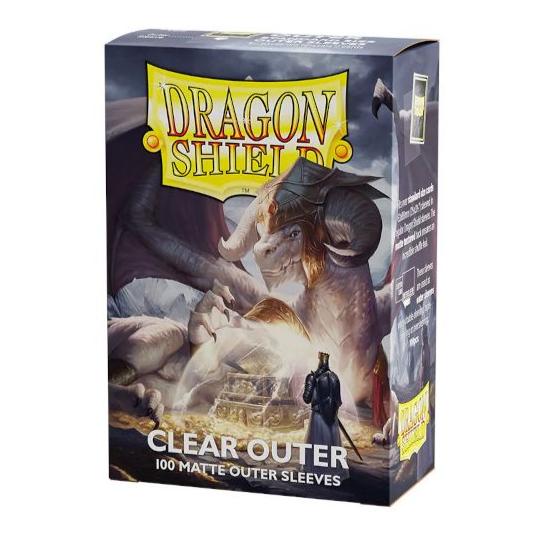 Dragon Shield - Matte Standard Size Outer Sleeves 100pk - Clear - Loaded Dice