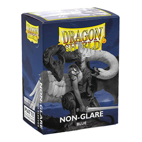 Dragon Shield - Matte Non-Glare Standard Size Sleeves 100pk - Blue - Loaded Dice