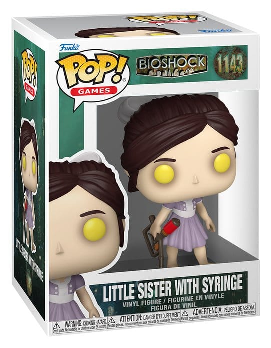 BioShock Funko POP! Games 1143 Little Sister with Syringe vinyl figure in its window display box