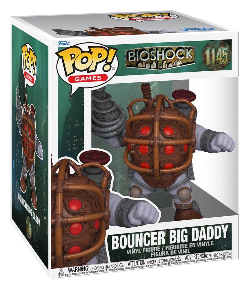 BioShock Funko POP! Games 1145 Bouncer Big Daddy Super Sized vinyl figure in its display box