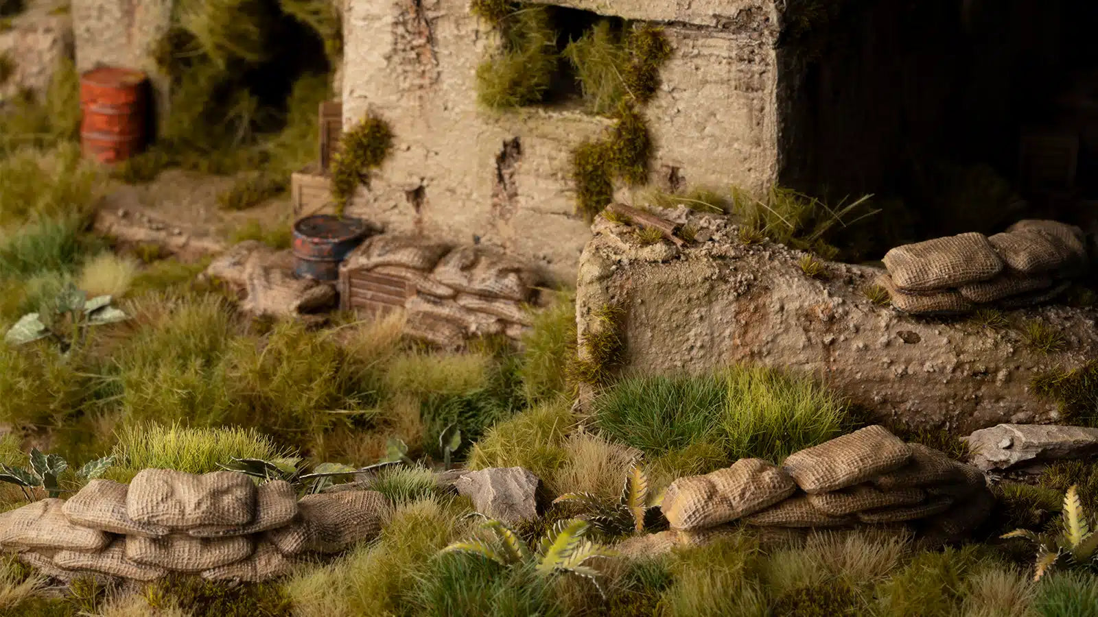 Gamers Grass Basing Bits - Sandbag Barricades - Loaded Dice