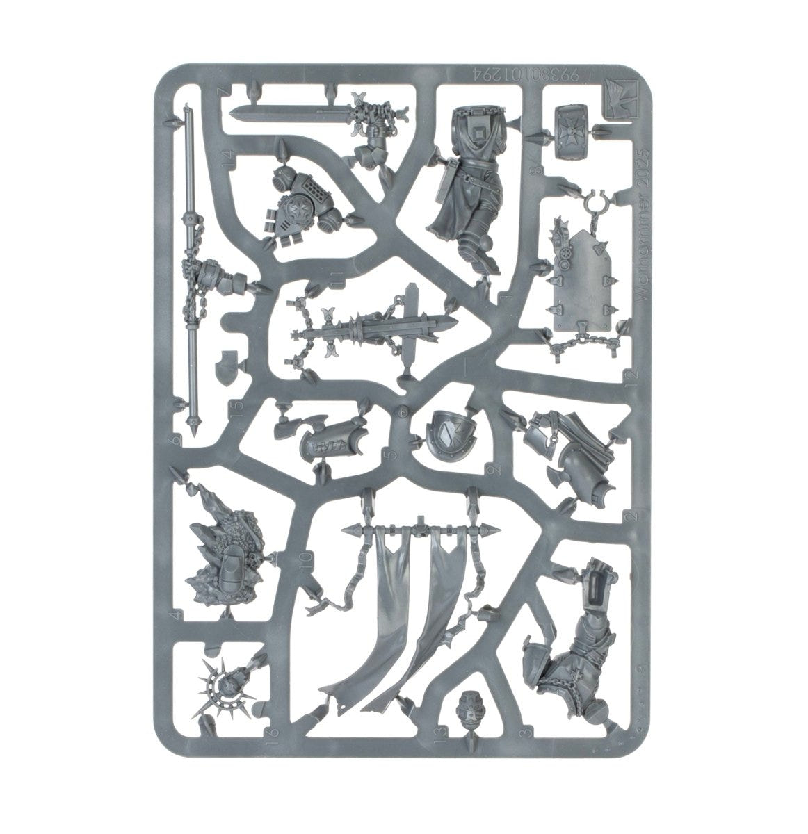 Black Templars Crusade Ancient unpainted plastic sprue with banner, body and sword