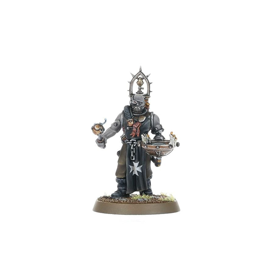 Painted Black Templars Cenobyte Servitor carrying a brazier bowl