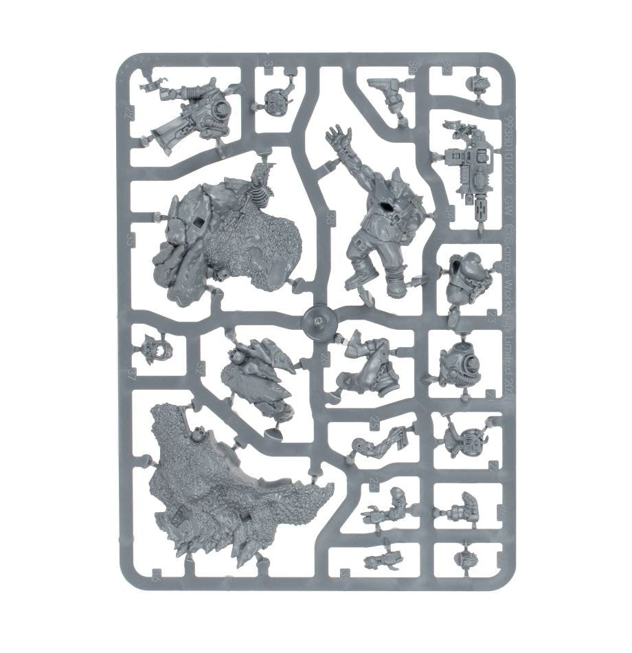 Black Templars High Marshal Helbrecht unpainted plastic sprue, frame 1 of 2
