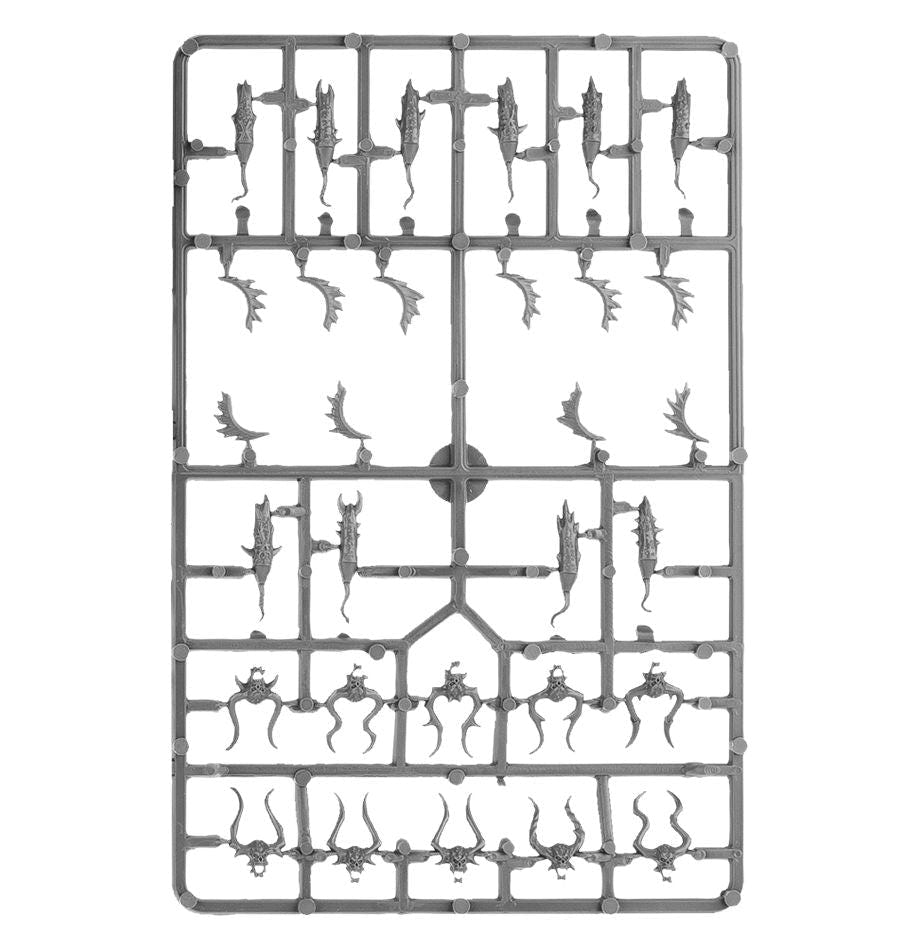 Blades of Khorne Bloodletters unpainted plastic sprue, frame 1 of 3