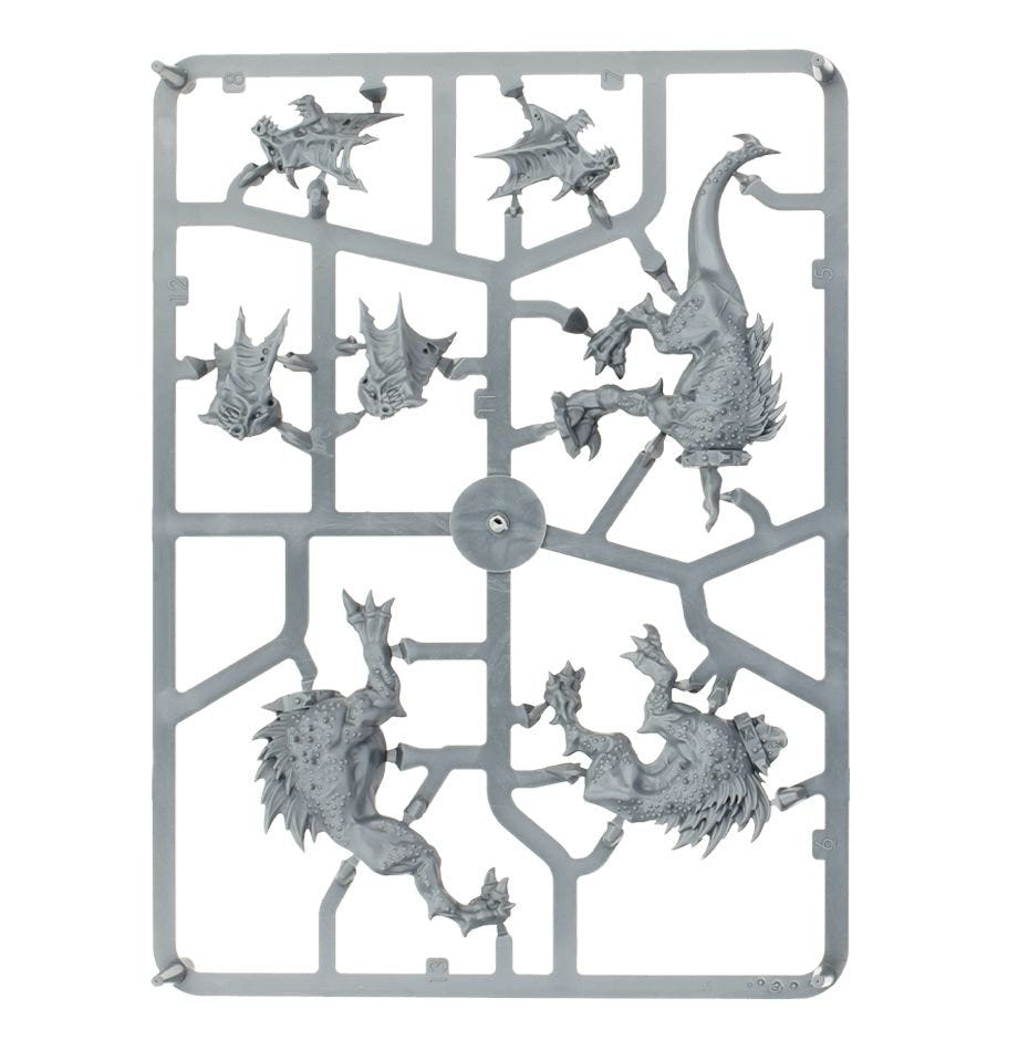 Blades of Khorne Flesh Hounds unpainted plastic sprue, frame 2 of 2