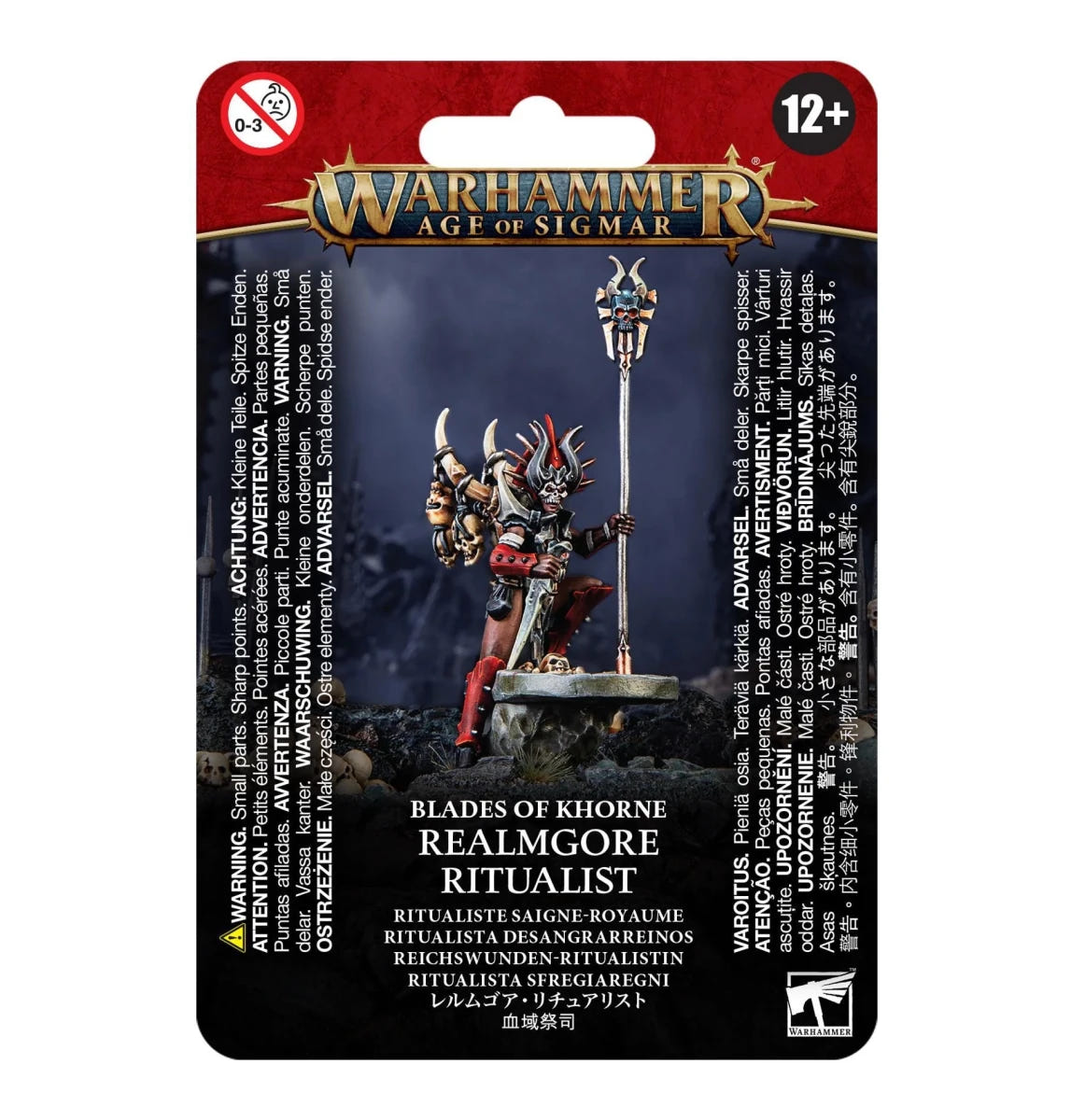 Games Workshop Blades of Khorne Realmgore Ritualist blister pack front, Warhammer Age of Sigmar