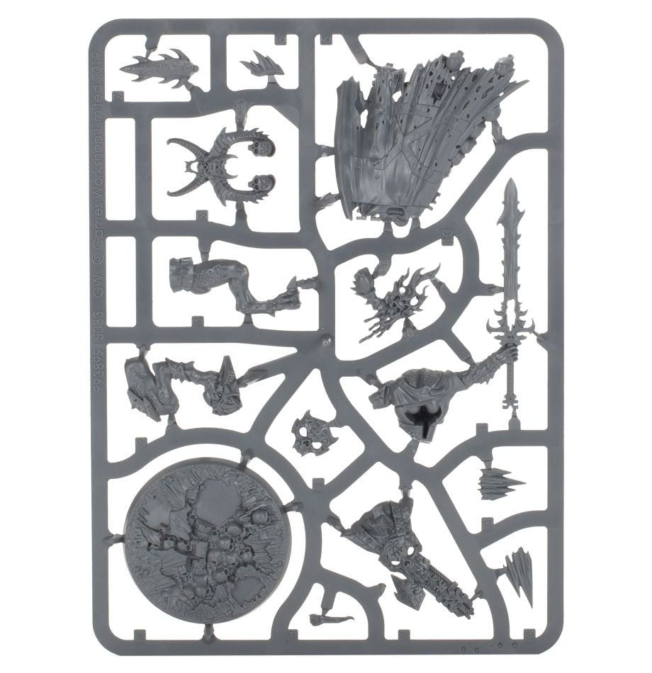 Blades of Khorne Skulltaker unpainted plastic sprue, frame 1 of 1