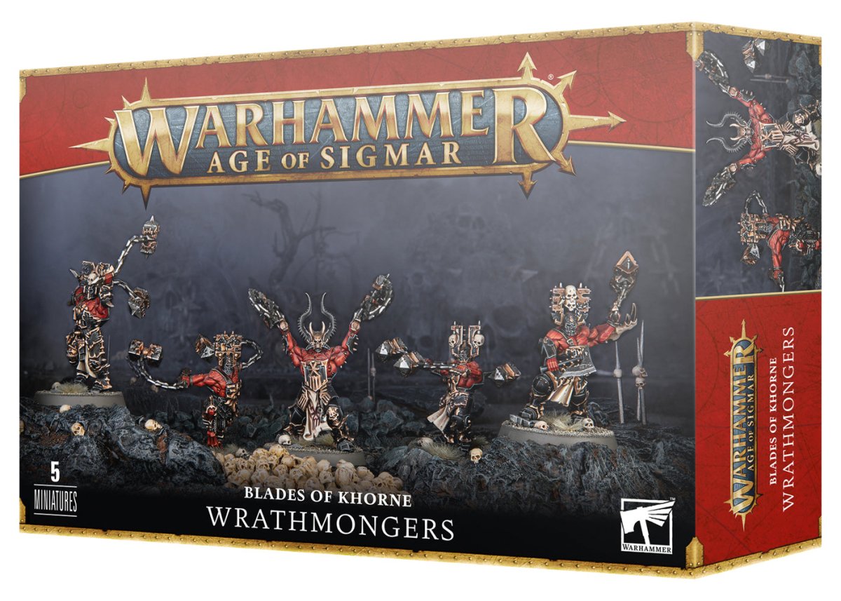 Games Workshop Blades of Khorne Wrathmongers box, Warhammer Age of Sigmar, 5 miniatures