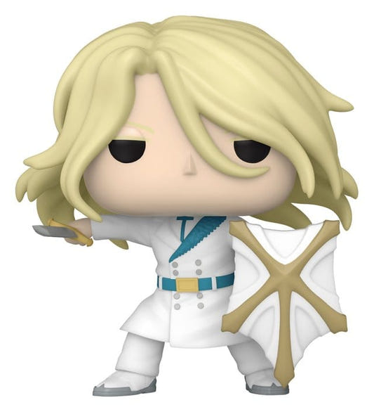 Funko Pop! Animation Jugram Haschwalth in white Sternritter uniform with sword and shield, Bleach