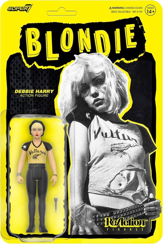 Super7 Blondie Debbie Harry Vultures ReAction figure on yellow blister card