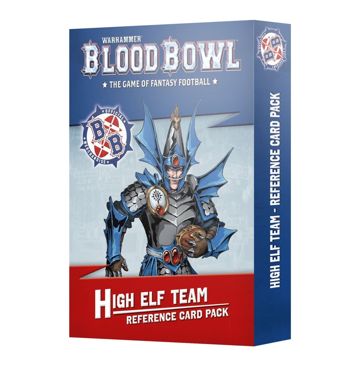 Games Workshop Blood Bowl High Elf Team reference card pack box