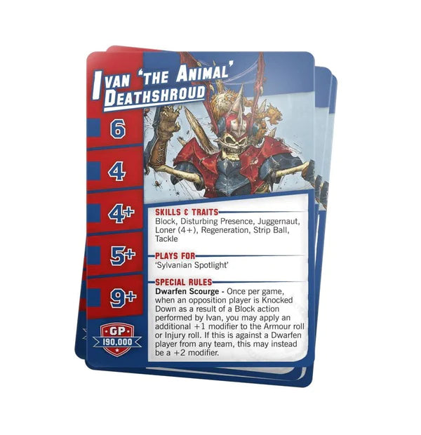 Blood Bowl: Vampire Team Cards - Loaded Dice