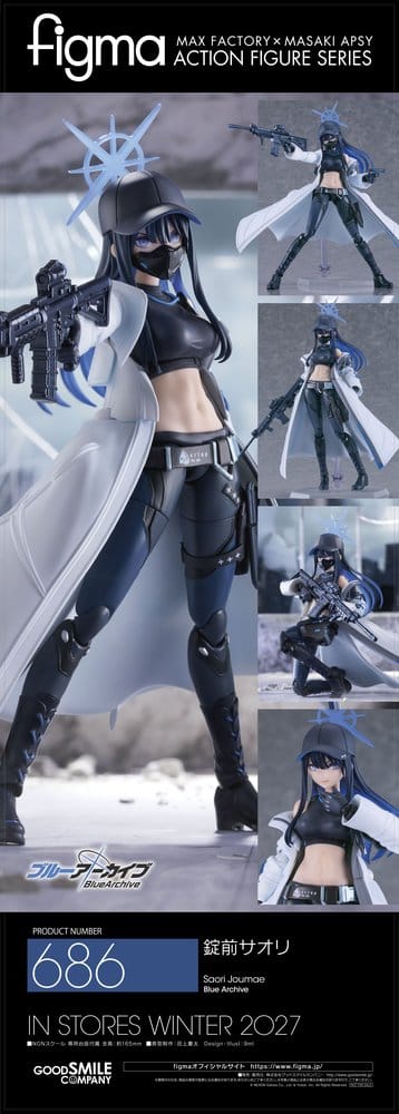 figma Saori Joumae Blue Archive promotional poster with several pose photos, number 686