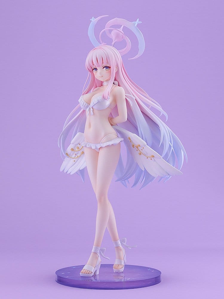 Blue Archive Mika (Swimsuit) 1/7 PVC figure front view on purple display base
