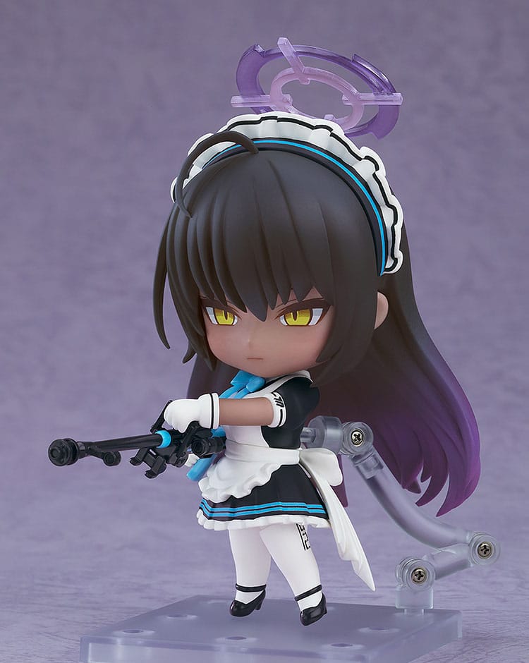 Karin Kakudate Nendoroid in a side-on shooting pose with sniper rifle levelled