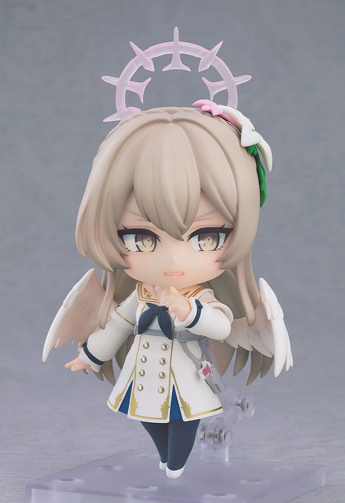 Nagisa Kirifuji Nendoroid standing with a stern glaring face and angel wings