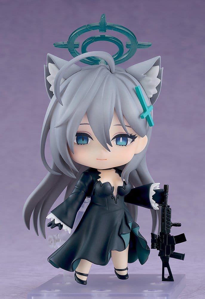 Blue Archive Nendoroid Shiroko Terror with rifle held upright at her side