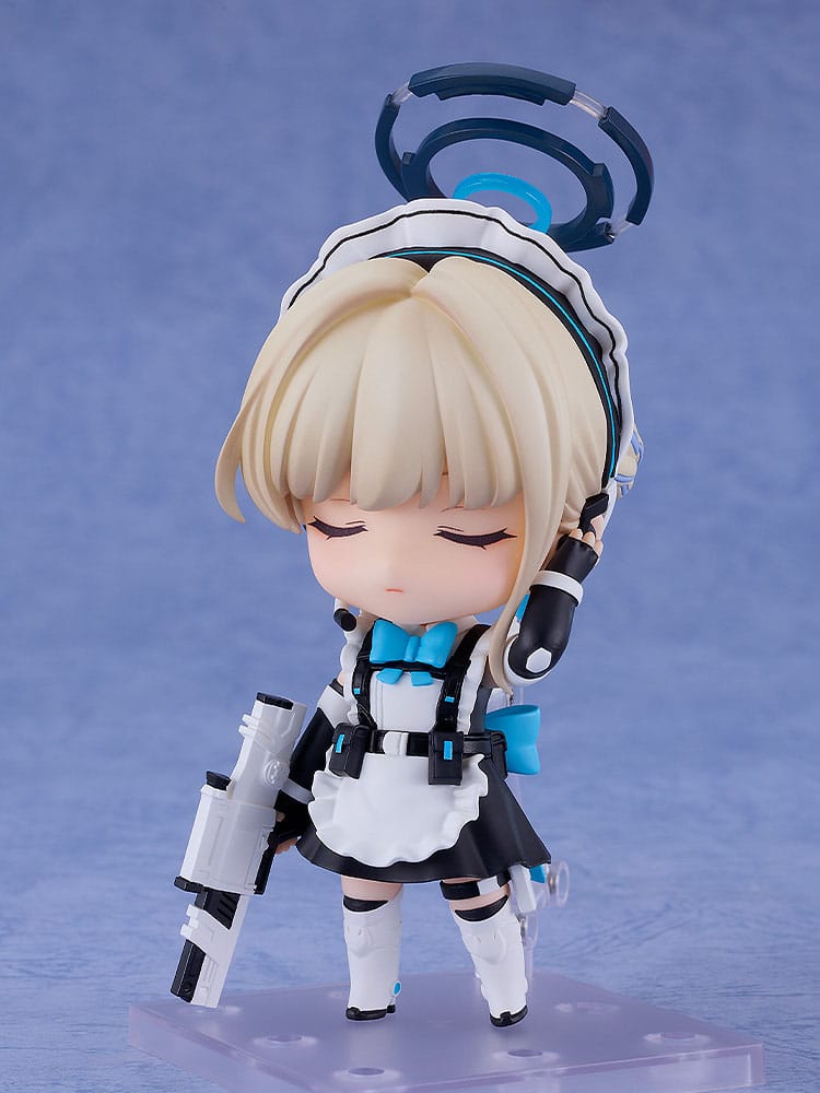 Toki Asuma Nendoroid with eyes closed, Secret Time assault rifle at her side