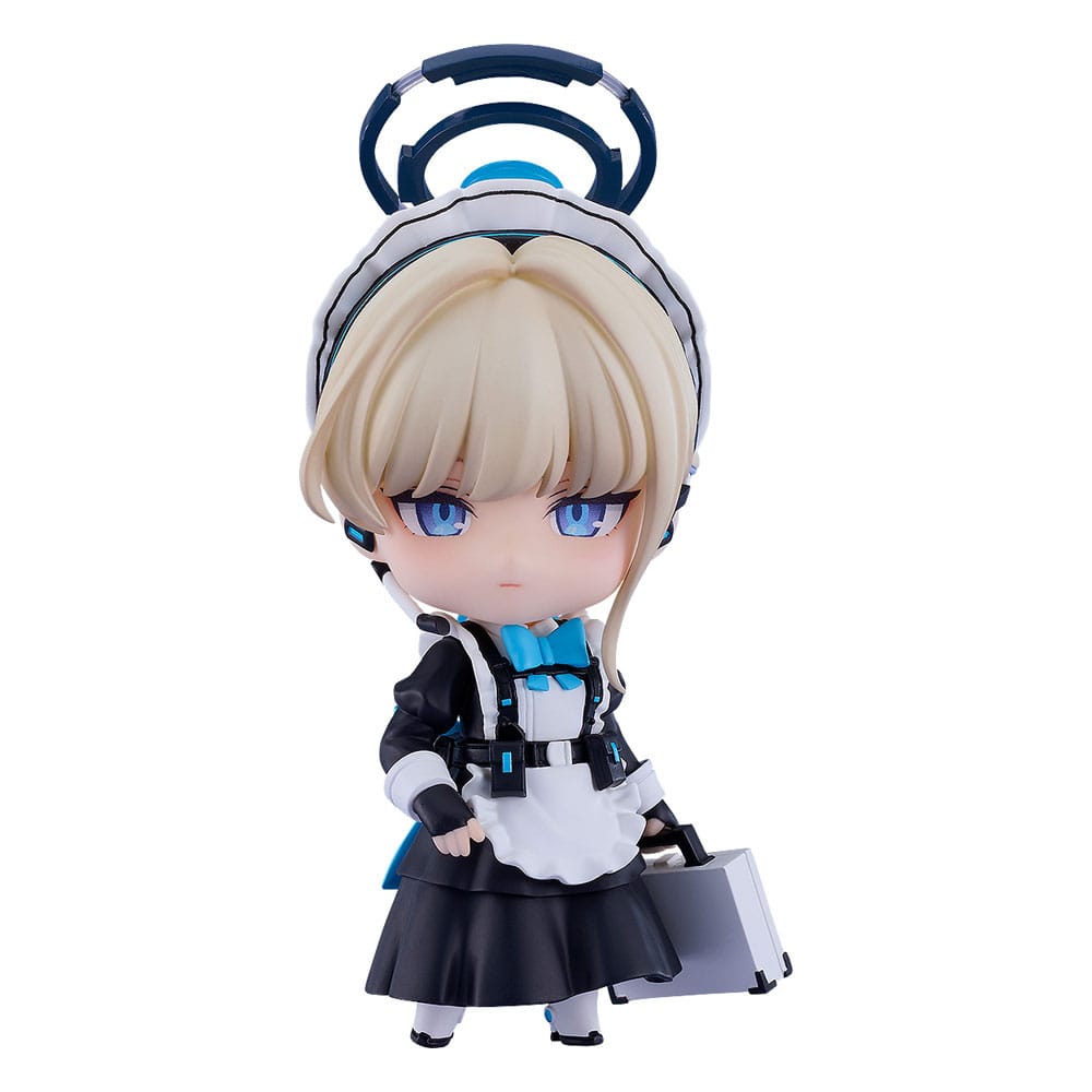 Good Smile Company Blue Archive Toki Nendoroid in maid outfit with halo and attache case, on white