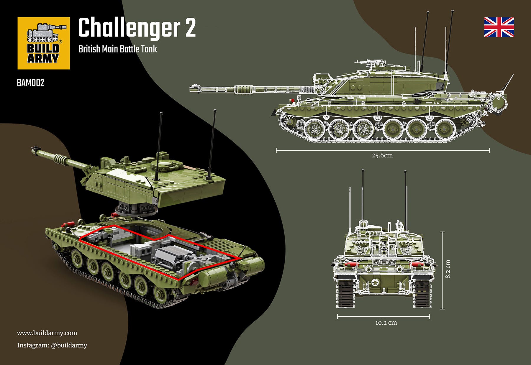 Buildarmy 1:33 Challenger 2 Main Battle Tank - BM002
