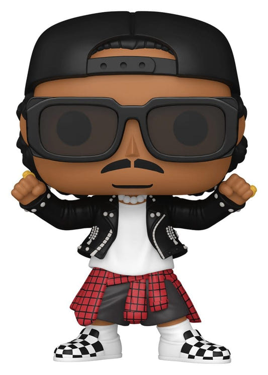 Funko POP! Rocks Bruno Mars (APT.) vinyl figure in sunglasses, cap and tartan kilt