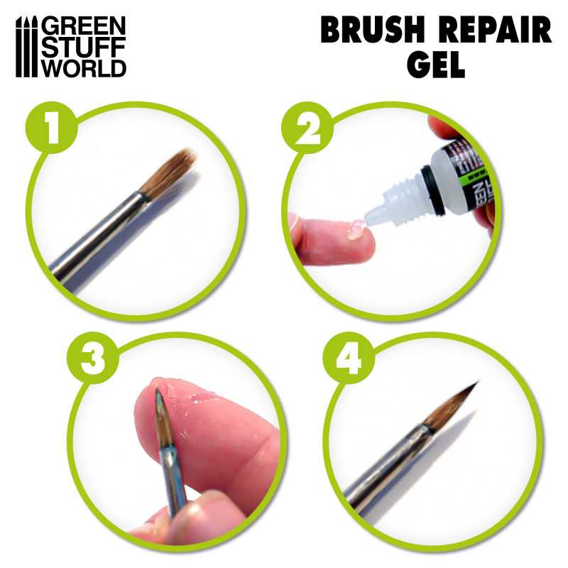 Green Stuff World Brush Repair GEL 17ml - Loaded Dice Barry Vale of Glamorgan CF64 3HD