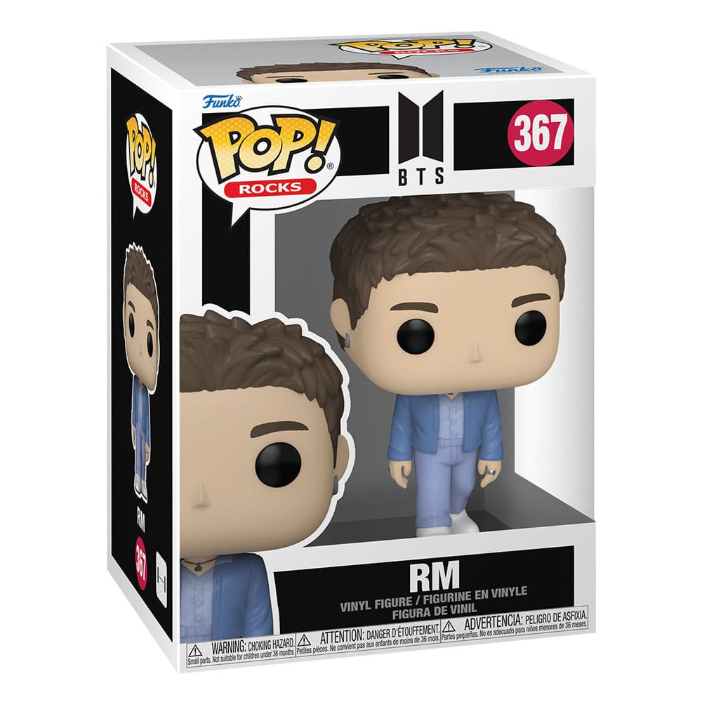 Funko Pop! Rocks BTS RM vinyl figure 367 in its window box packaging
