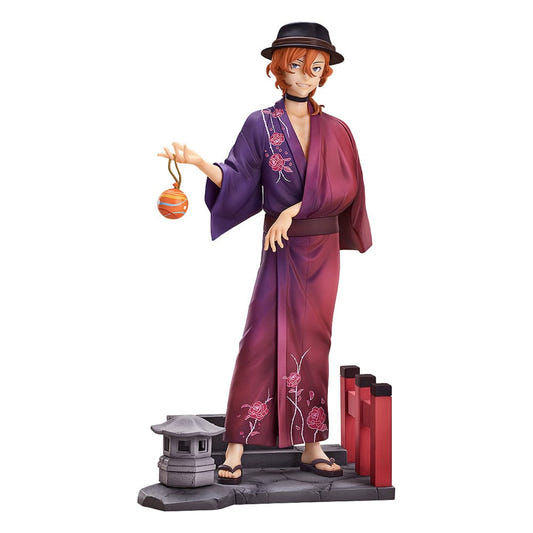 Good Smile Company 1/7 Chuya Nakahara Yukata Ver. figure from Bungo Stray Dogs, front view on white