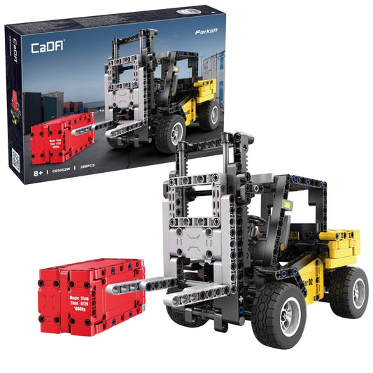 CaDA Forklift Truck brick construction model kit
