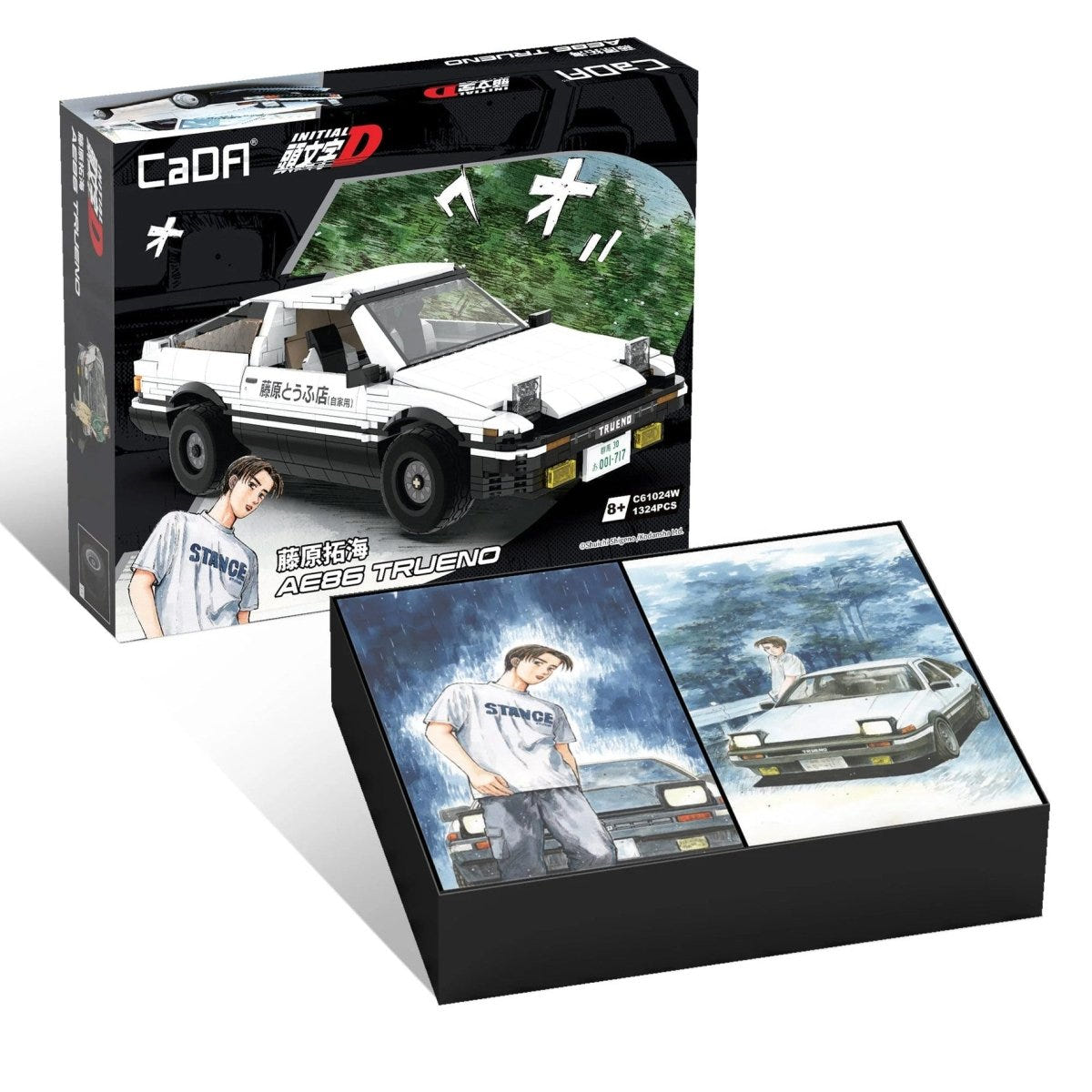 CaDA Initial D 1:12 Toyota Trueno AE86 - 1324 pcs - C61024W