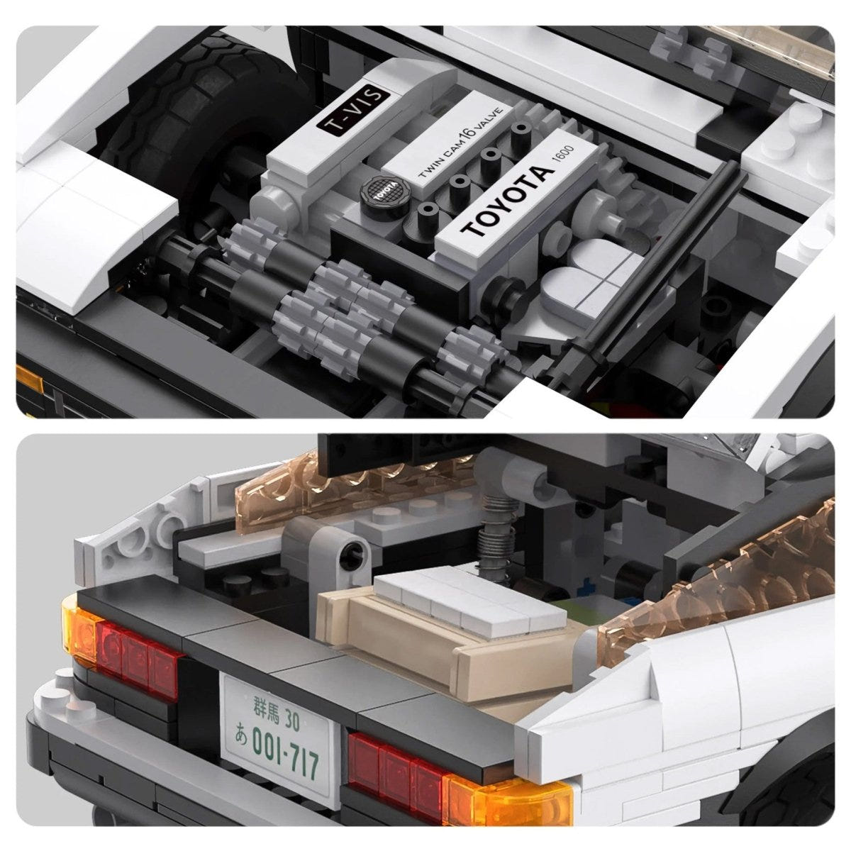 CaDA Initial D 1:12 Toyota Trueno AE86 - 1324 pcs - C61024W