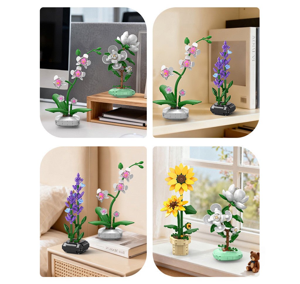 Lavender Building Block Planter - 205 pcs - Loaded Dice