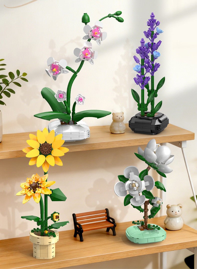 Lavender Building Block Planter - 205 pcs - Loaded Dice