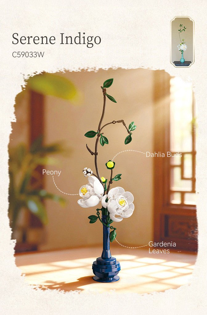 CaDA Oriental Floral Art: Serene Indigo - 324 pcs – image 2