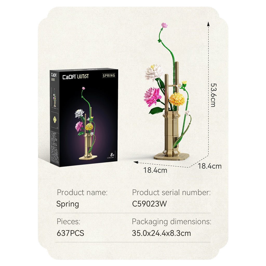 Oriental Floral Art: Spring - 613 pcs - Loaded Dice