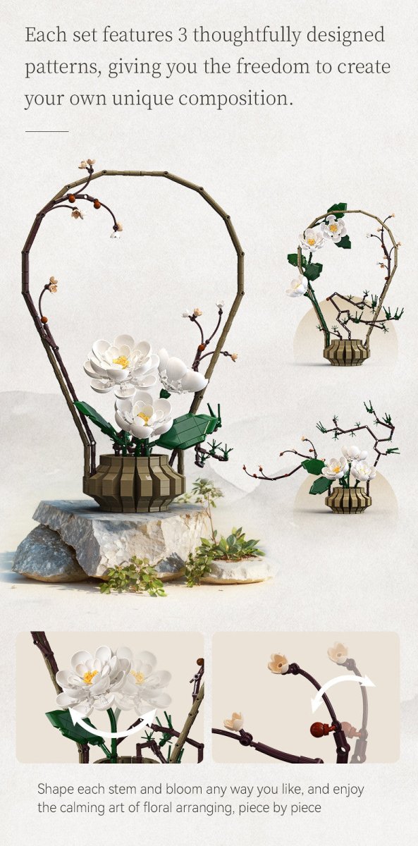 Oriental Floral Art: Winter - 990 pcs - Loaded Dice